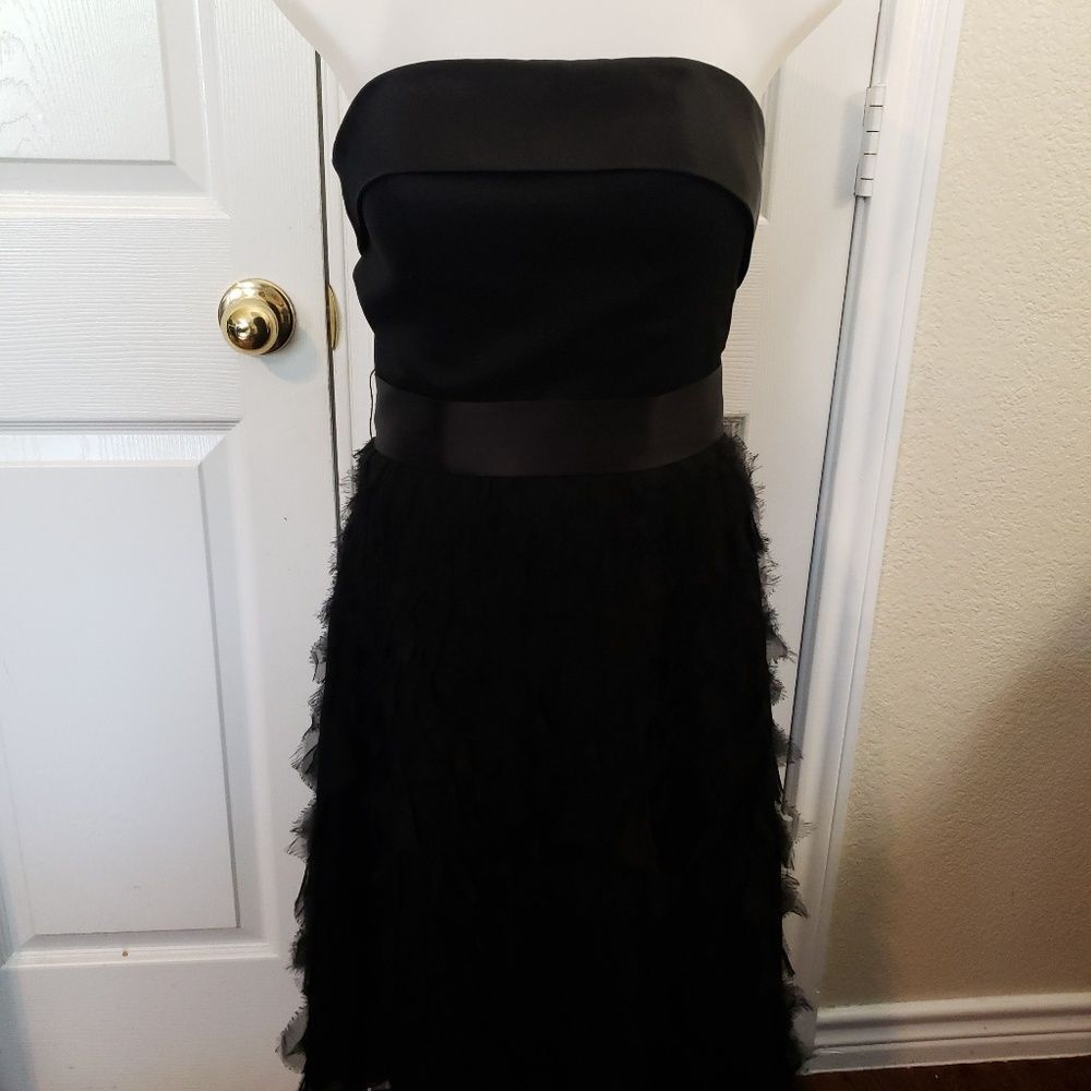 White House Black Market Strapless Black Dress
